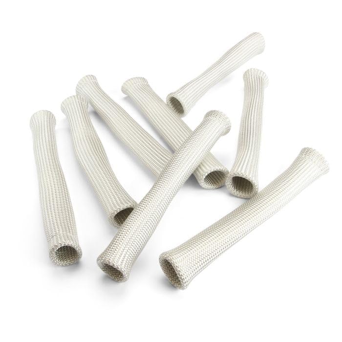 Insulation Sleeve Spark Plug KIT: 8 Pieces, 1" Diameter, 7.5" Long, White