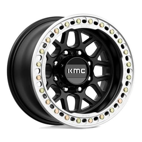 KMC Wheels Grenade KM23579080738N Crawl Beadlock 17X9 8X6.5 S-BLK -38MM