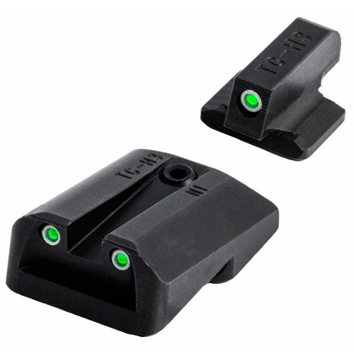 TRUGLO Tritium Pro Night Sights Handgun, Compatible with 1911 270/450 Handguns | Compact Gun Sights with Daylight White Dots, Night Tritium Dots & White Focus Lock Front Ring
