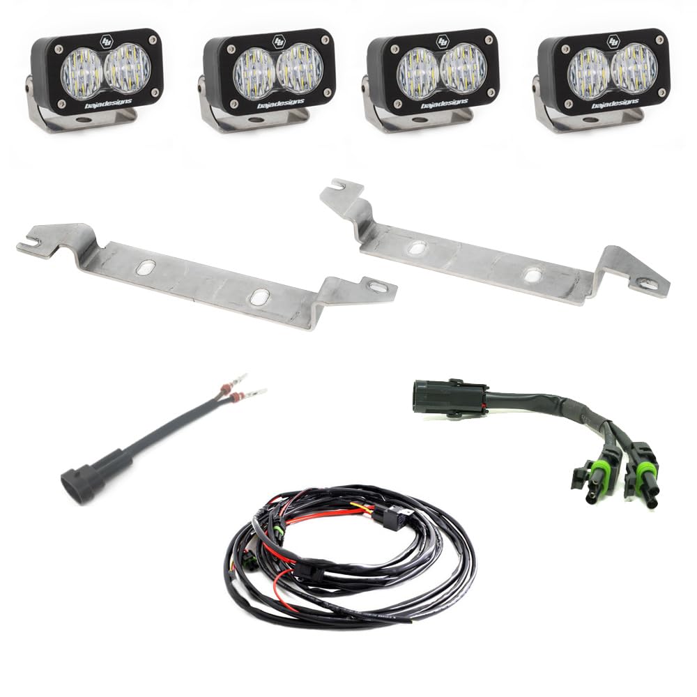 Fog Pocket LED Light Kit Baja Designs for Toyota Sequoia 2023+Truck (Wide Cornering: Clear)