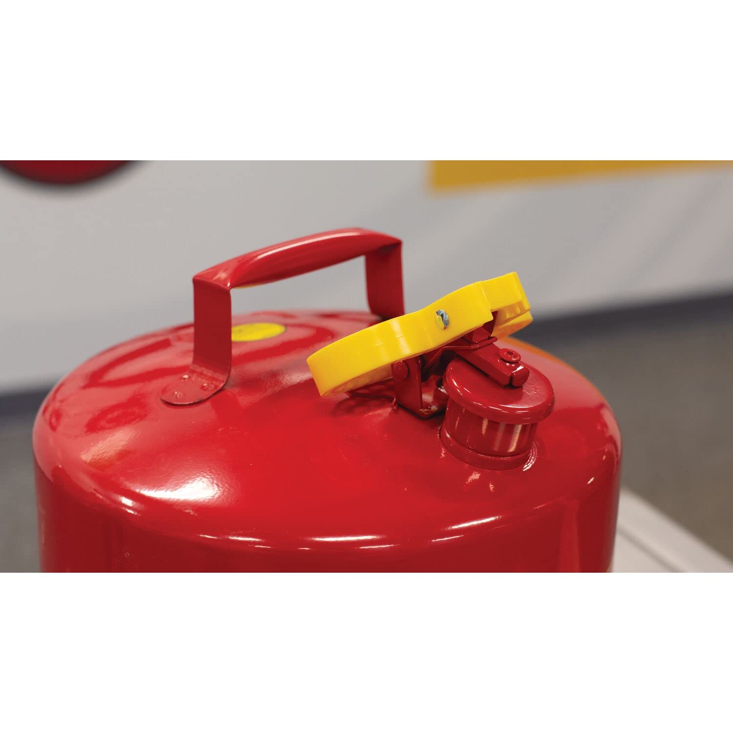 Eagle 2 Gallon Yellow Type I Safety Gas Can for Diesel with Flame Arrester and Self-Closing Lid, Made in the USA, Galvanized Steel Flammable Storage Can, UI20SY