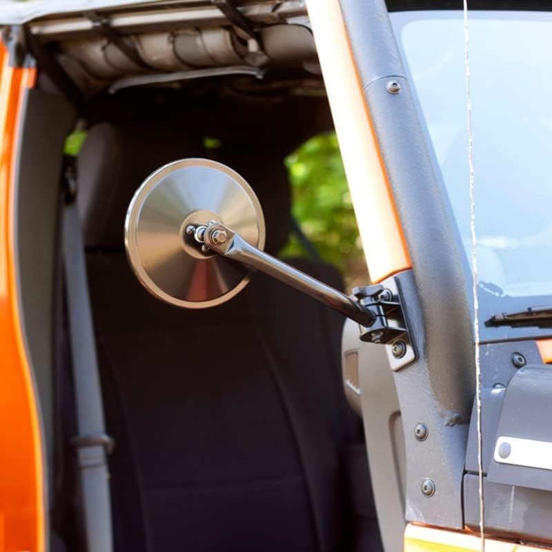 Quick Release Mirror, Round, Black | Rugged Ridge | 11025.11 | Fits 1997-2018 Jeep Wrangler TJ/LJ/JK/JKU