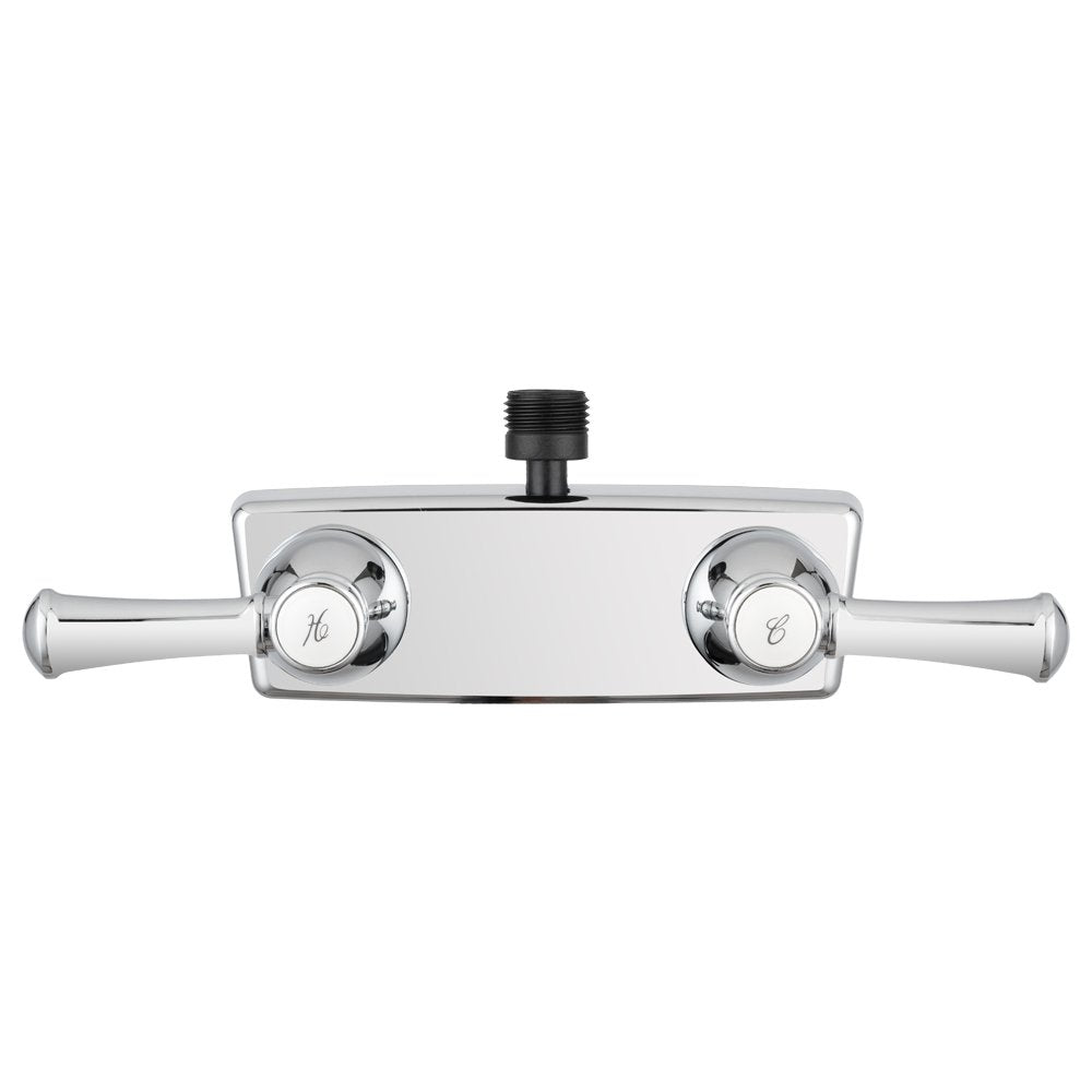 Dura Faucet RV Shower Faucet DF-SA100L-CP Valve Diverter with Hot/Cold Handles (Chrome)