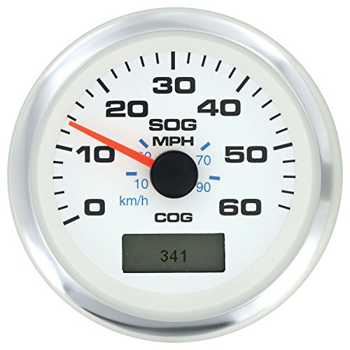 Premier Pro Gauge Sierra International 781-625-060P White, 3 inch 60 MPH GPS Speedometer