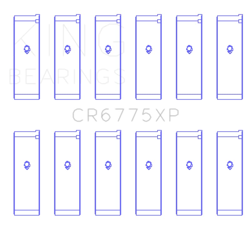 CR6775XP King Bearings Connecting Rod (Cr6775Xp Xp Series; Tri-Metal Performance), 1 Pack