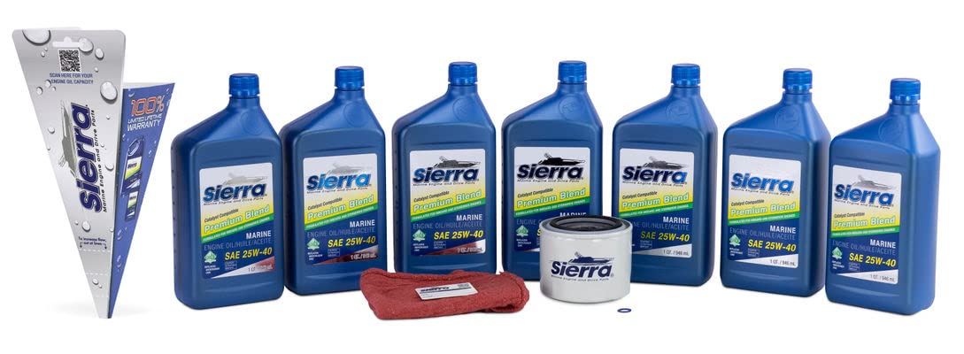Sierra Oil Change Kit 18-9222 for Mercury Verado Engines - 25W-40