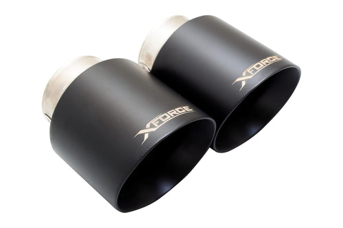 BMW F22 M235i M240i Black Tips - XFORCE (Will fit System only)