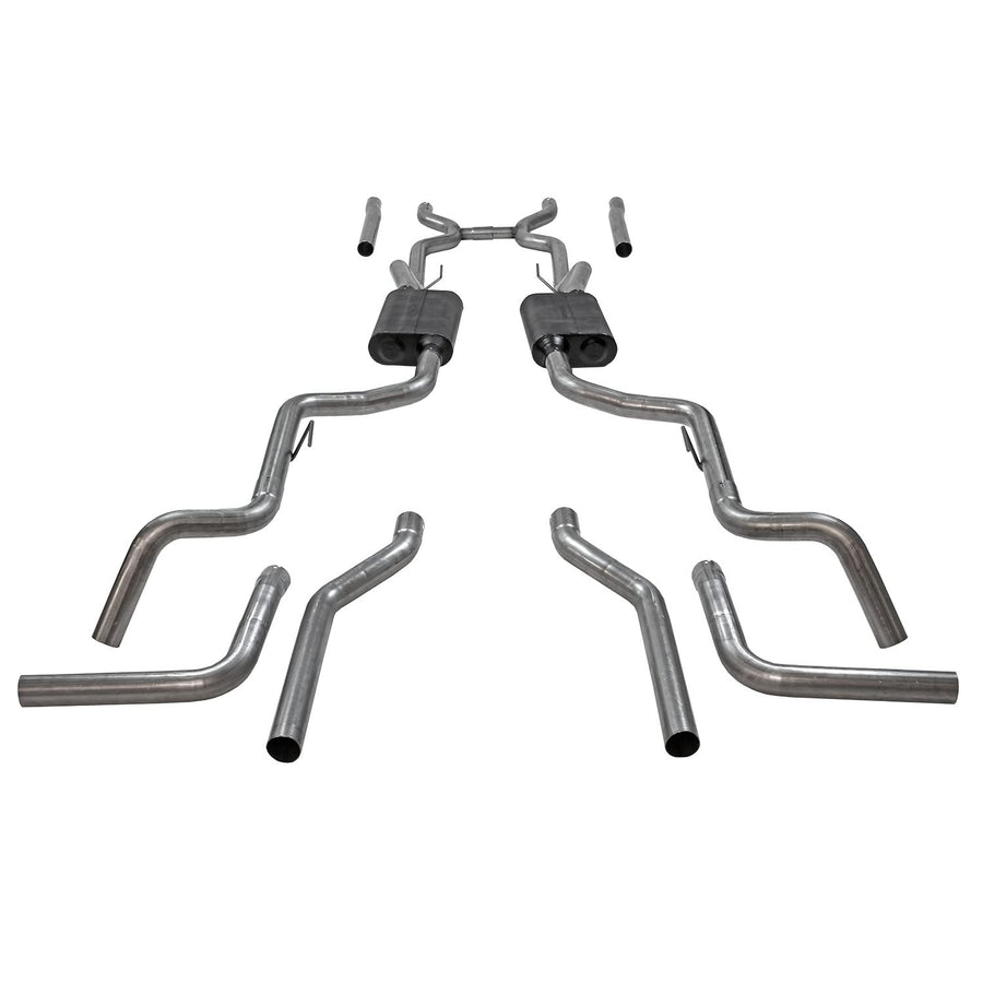 American Thunder Flowmaster 817937 Crossmember-Back Exhaust 2.5" 409 Stainless Dual Exit