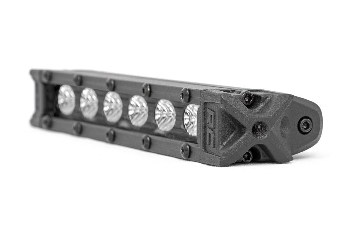 6" Rough Country Slimline LED Light Bar - 30W, 2400 Lumens, Cree LED, Flood Beam for Off-Road, Jeeps, Trucks, UTV, ATV