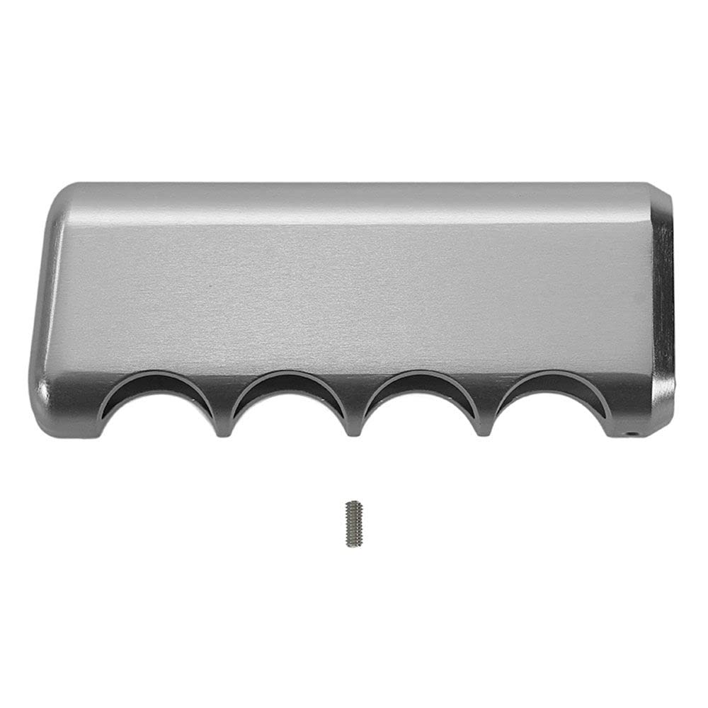 Drake Muscle Cars Parking Brake Handle Cover Billet Aluminum in a Satin Silver Finish, Compatible with 2015-2019 Ford Mustang, Model FR3Z-2760-BL