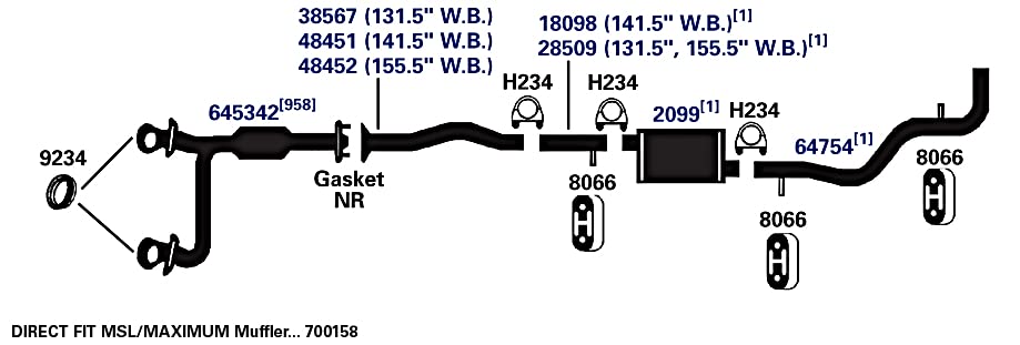 Exhaust Pipe AP Exhaust Products 48451