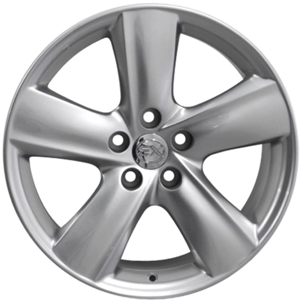 Hyper Silver Wheel OE Wheels LLC LX19-18080-5450-35HS Painted (18 x 8. inches /5 x 114 mm, 35 mm Offset)
