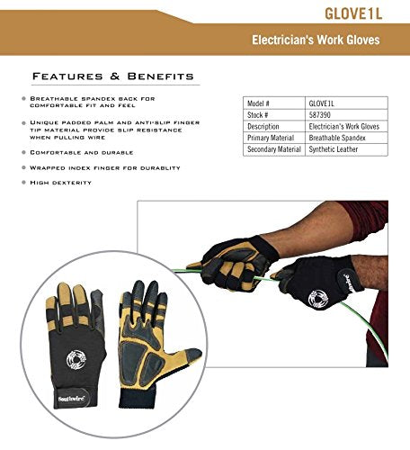 Electrician's Southwire Work Gloves 58739040