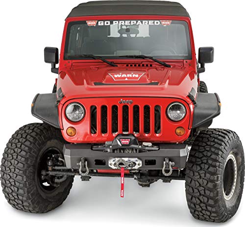Elite Series WARN Stubby Front Bumper for Jeep JK Wrangler, Without Grille Guard Tube
