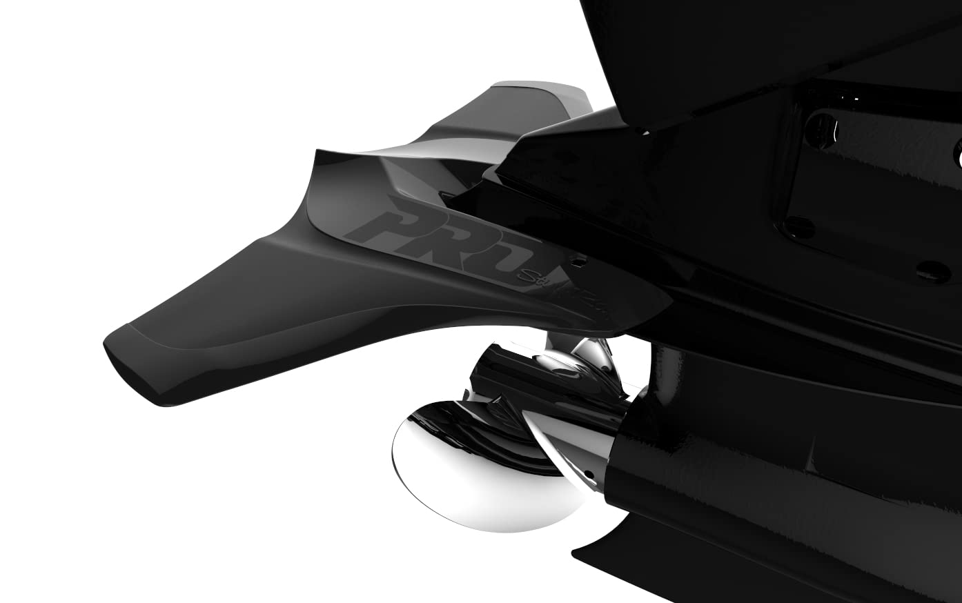 HYDROFOILS STINGRAY - Classic PRO Hydrofoils for 40-300 hp Boats (Black) - Engine Stabilizer Fins for Outboard/Outdrive Motors - Made in The USA