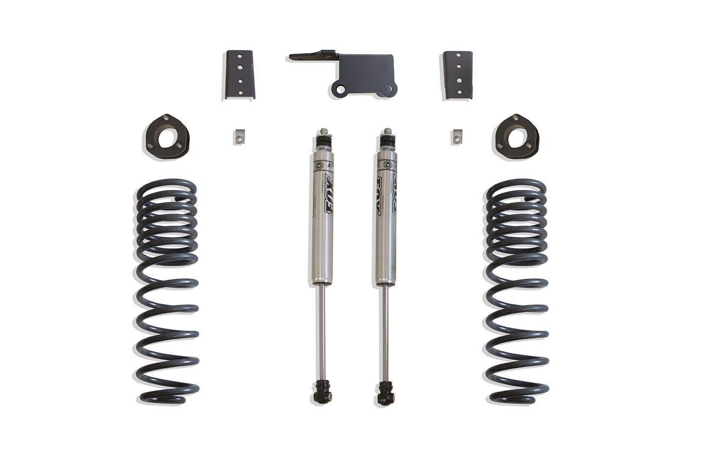 3" Spacers, Maxtrac 902740F 4" Rear Coils, Trac/Sway Bar Brkts, Fox Shocks