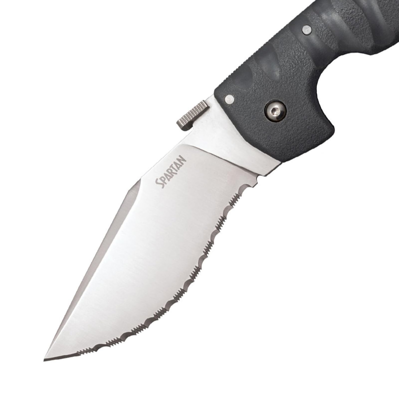 COLD STEEL 4.5 in Spartan Japanese AUS10A Serrated Blade Tactical Pocket Folding Knife w/Tri-Ad Lock and Griv-Ex Handle w/Steel Liners