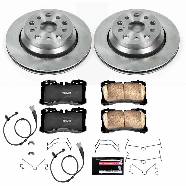 Power Stop KOE4689 Rear Replacement Brake Kit-OE Brake Rotors & Ceramic Brake Pads For Lexus LS460 2007-2009 [Model Specific]