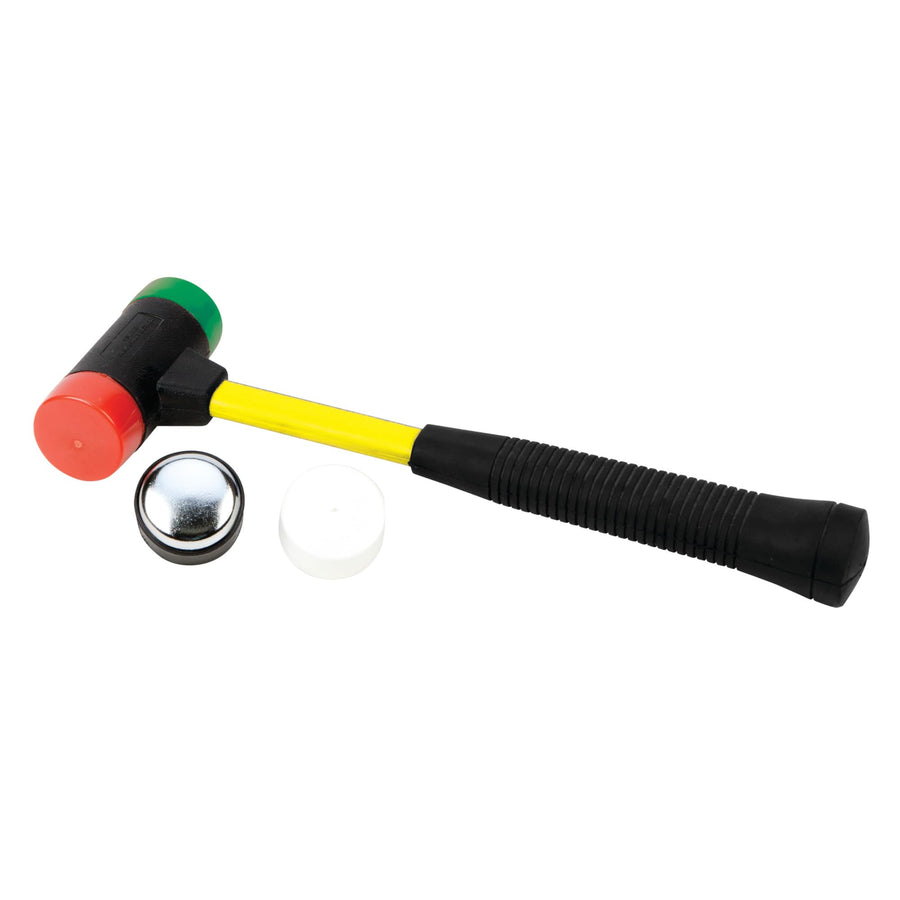 M7215 Performance Tool Soft/Medium/Hard Plastic Head Hammer with Carbon Steel Head and Fiberglass Handle for Surface Protection and Comfortable Use