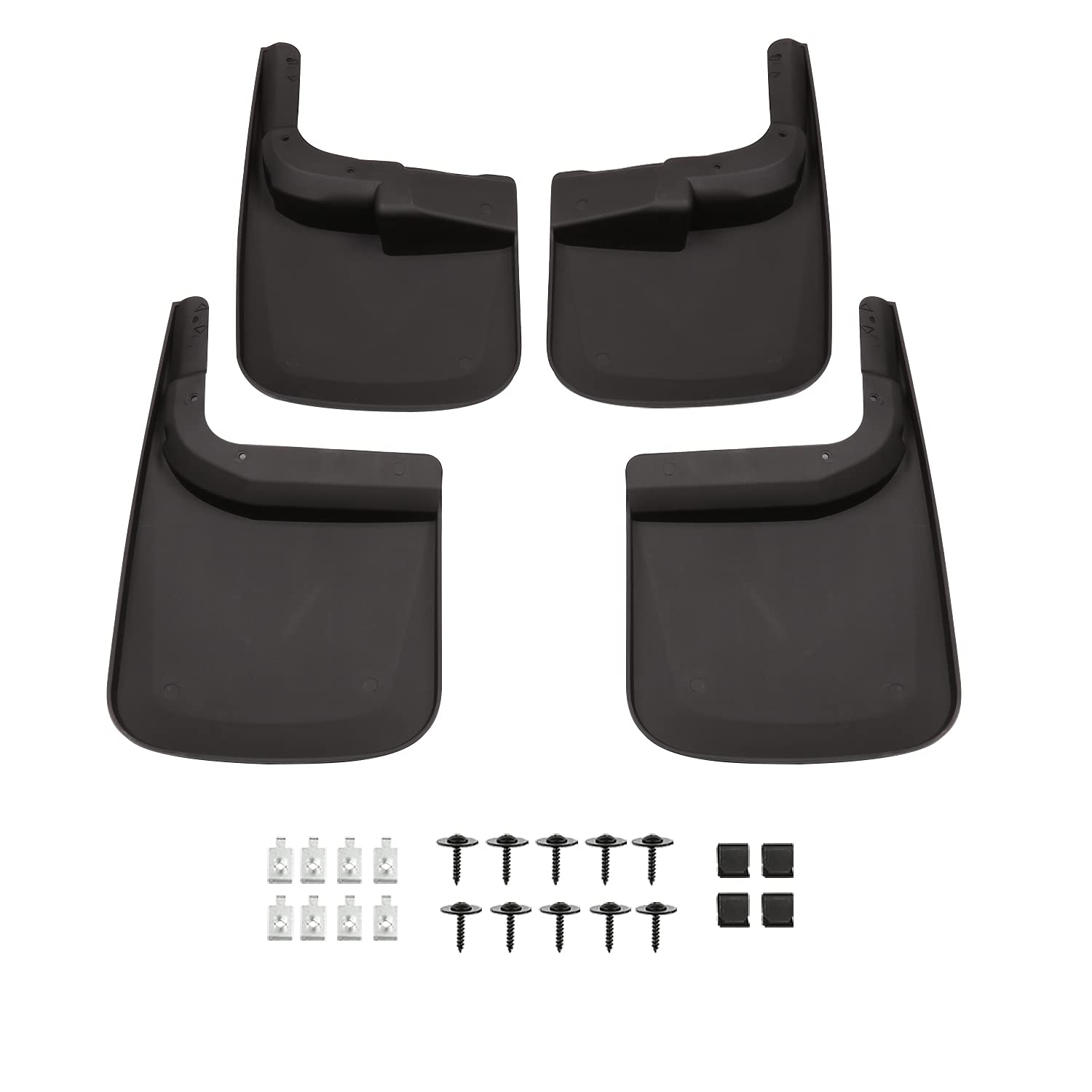 Front+Rear Spec-D Tuning Splash Guard Mud Flaps Compatible with 2015-2018 Ford F250 F350 Super Duty w/o Wheel Lip