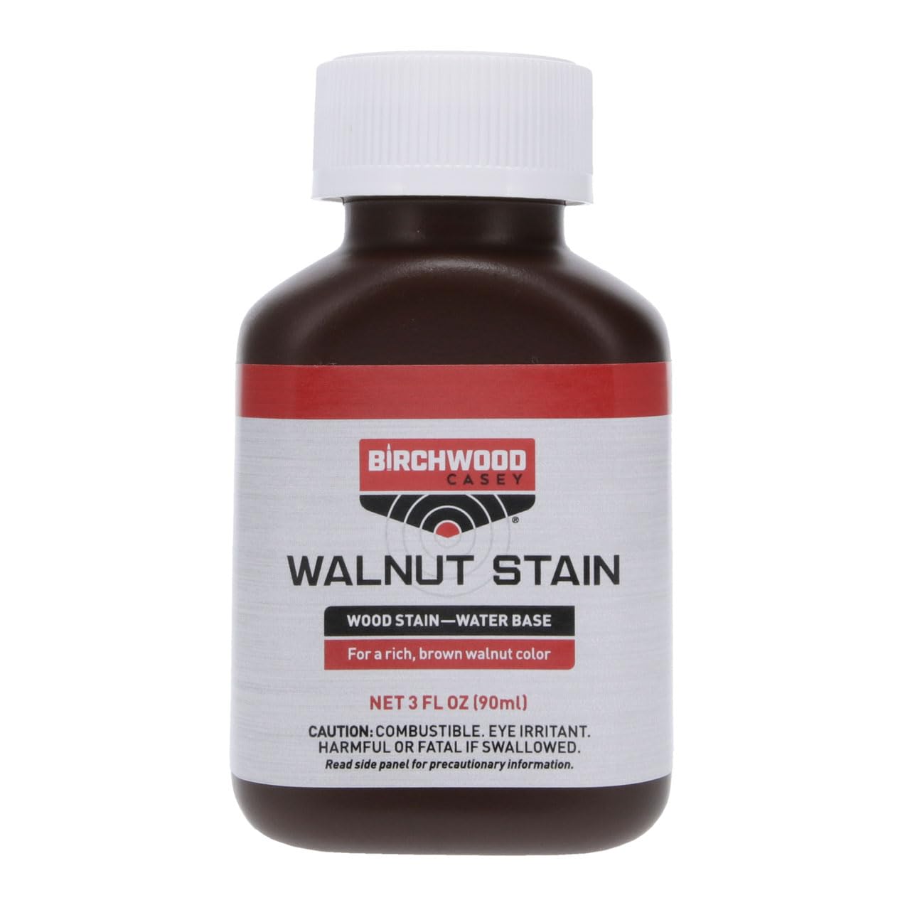 Easy-to-Use Birchwood Casey Fast-Acting Walnut Wood Water-Based Stain for Gun Stock Staining & Antiquing, 3 OZ Bottle, Brown