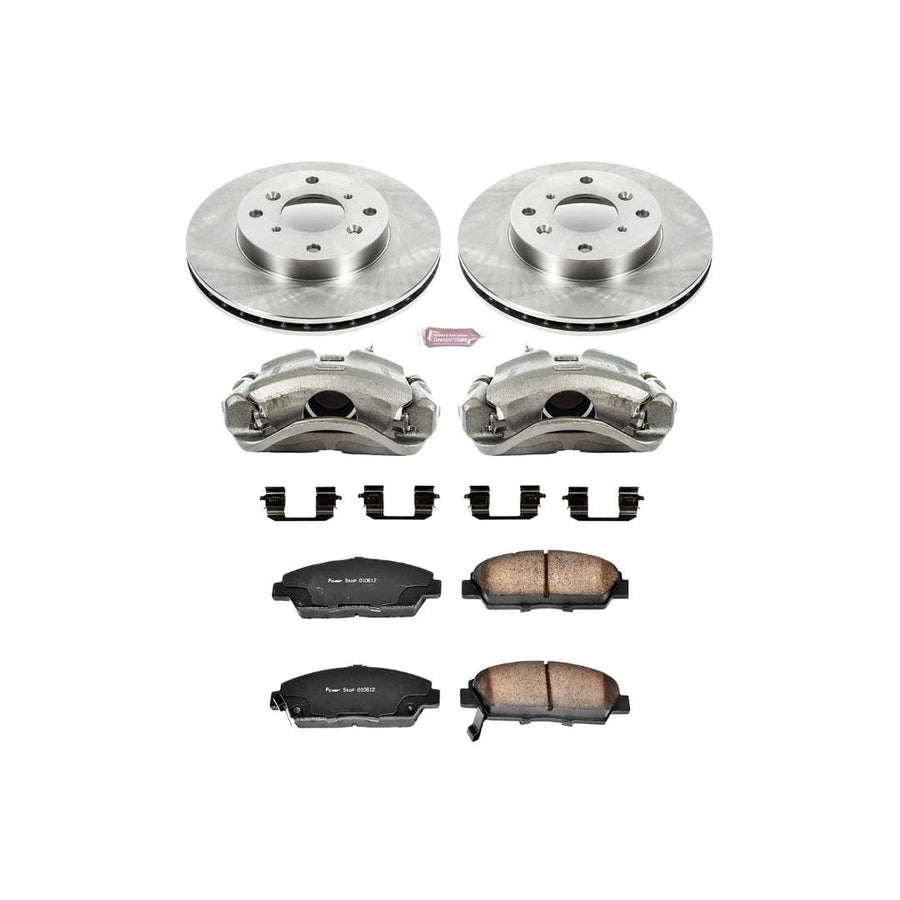 Power Stop KCOE1033 1-Click Autospecialty OE Replacement Brake Kit with Calipers For Honda Prelude 1992-1996 [Model Specific]