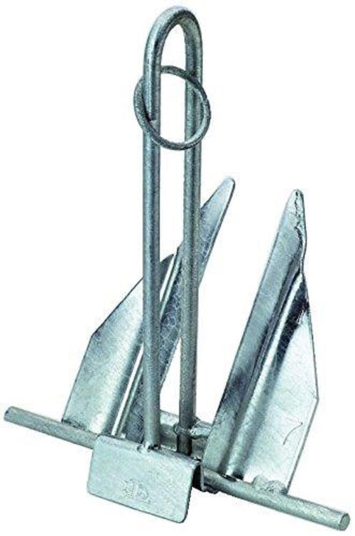 Steel Slip Ring Attwood 9961-1 Penetrating Anchor, 5-1/2-Pound Weight, Silver Finish