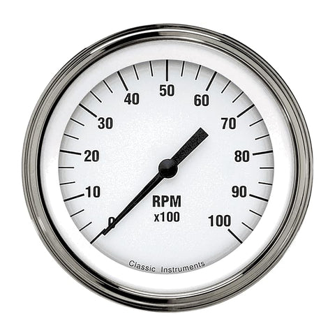 White Hot Classic Instruments 3In Tachometer WH10SLC 10K