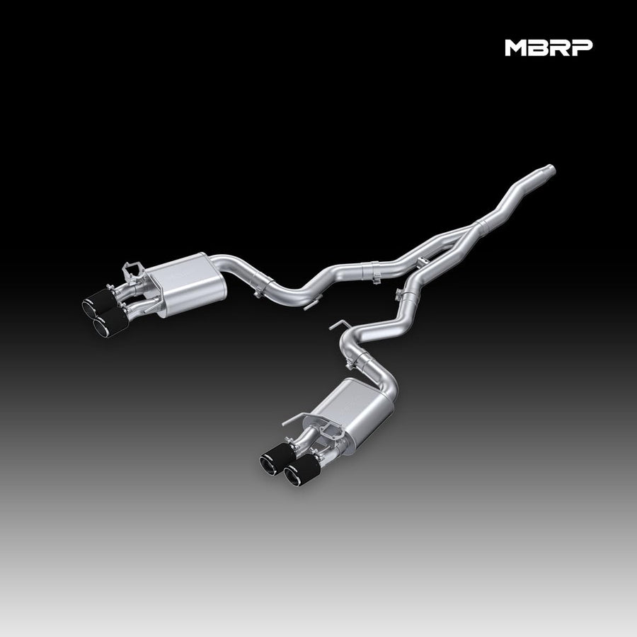 2.3L Ecoboost MBRP 18-22 Ford Mustang Cat-Back Exhaust w/Quad Carbon Fiber SS Tips - T304