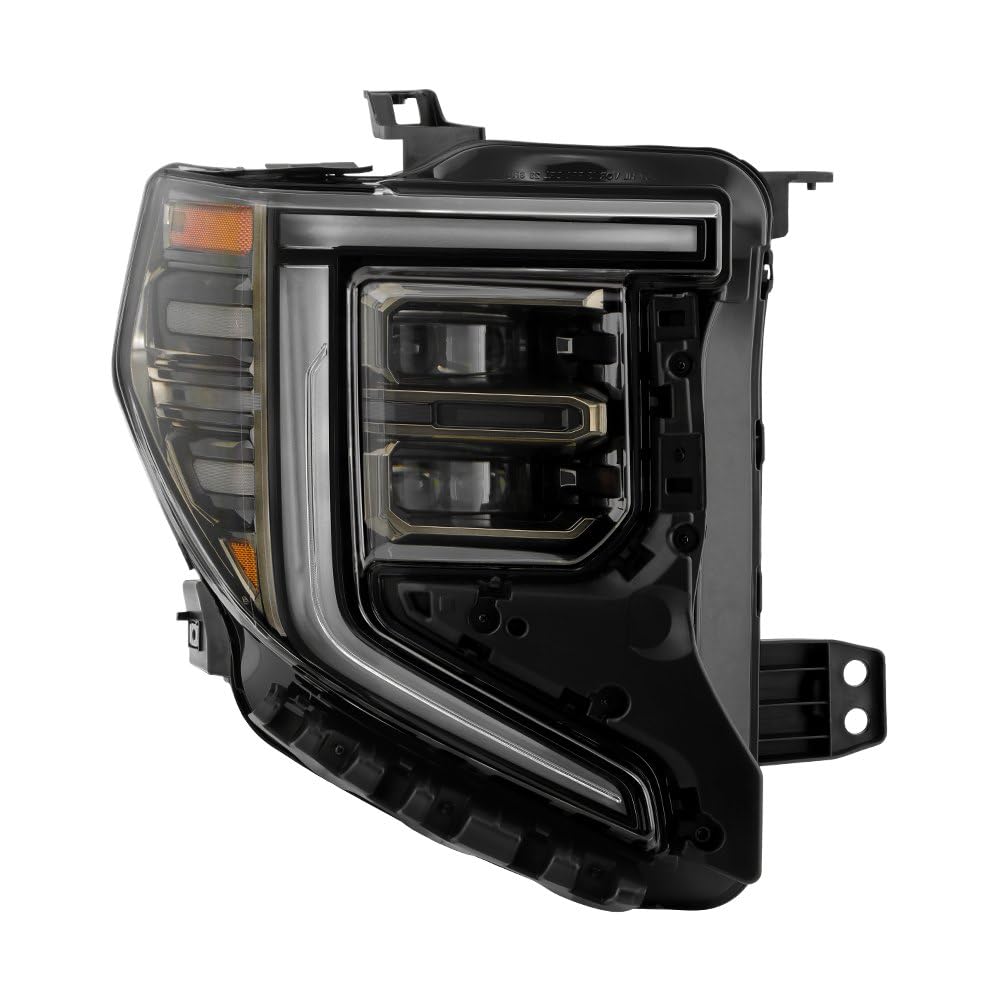 GMC Sierra 1500 22-24 AT4 Full LED (Black & Smoke Bezel) Spyder Headlight - OE Right