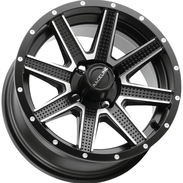 G92M Raceline Hostage Golf Black Wheel with Satin Machined (12 x 7. inches /4 x 101 mm, -47 mm Offset)