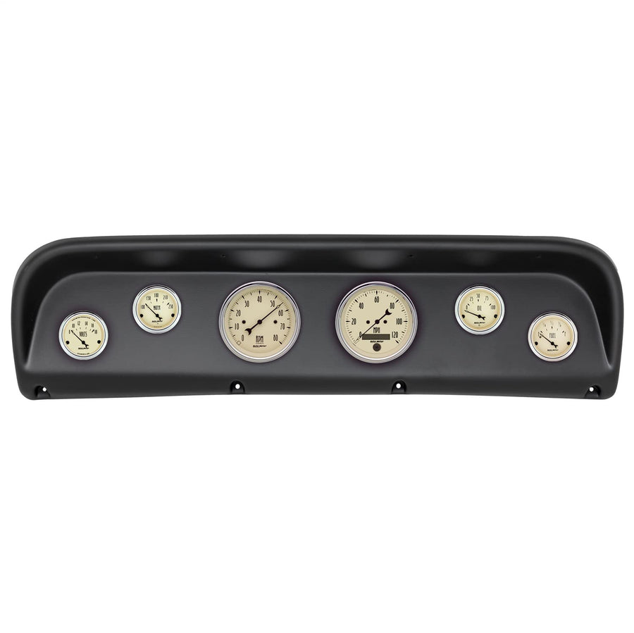 AutoMeter Dash Kit Direct Fit, Ford Truck 67-72, Tach/Mph/Fuel/Oilp/Wtmp/Volt, Antique Beige (2145-02)