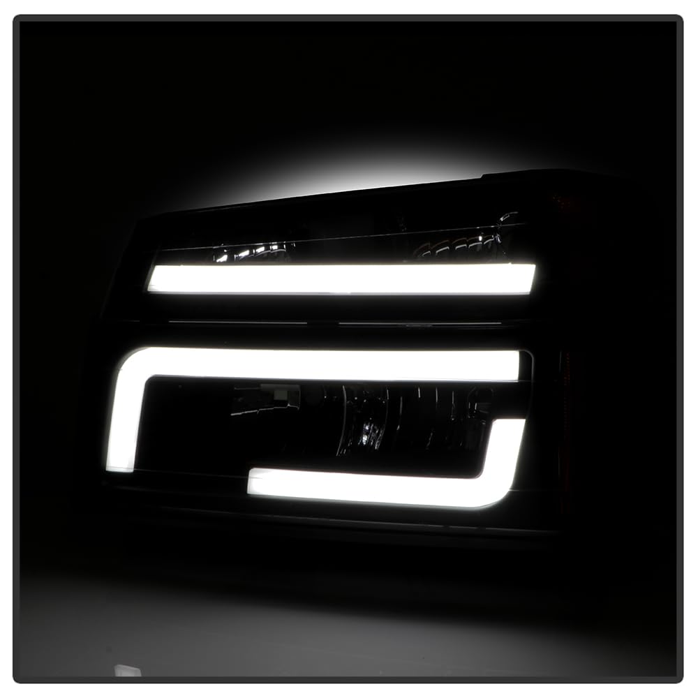 Chevy Colorado 04-12 / Canyon 04-12 / Isuzu i-208 i-350 2006 / Isuzu i-290 i-370 2007-2008 Spyder (xTune) Light Bar Headlights with Bumper Lights - Black