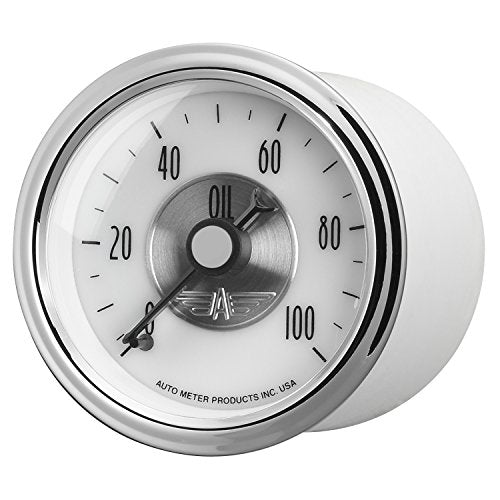 2023 Auto Meter Prestige Pearl 2-1/16" Mechanical Oil Pressure Gauge (0-100 PSI, 52.4mm)