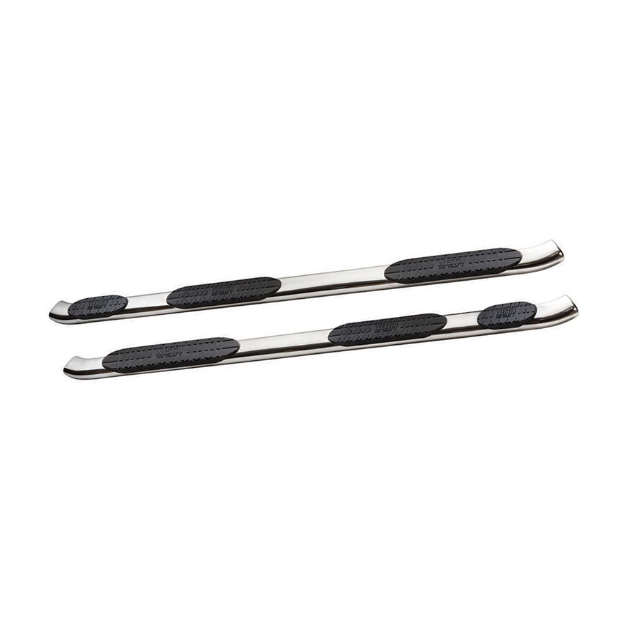 Westin PRO TRAXX 5 Oval Wheel to Wheel Nerf Bars fits 2009-2018 Ram 1500 Crew Cab 5'5" Quad Cab 6'5" Bed 2019-2024 Ram 1500 Classic Crew Cab 5'5" Quad Cab 6'5" Bed Stainless Steel Pair