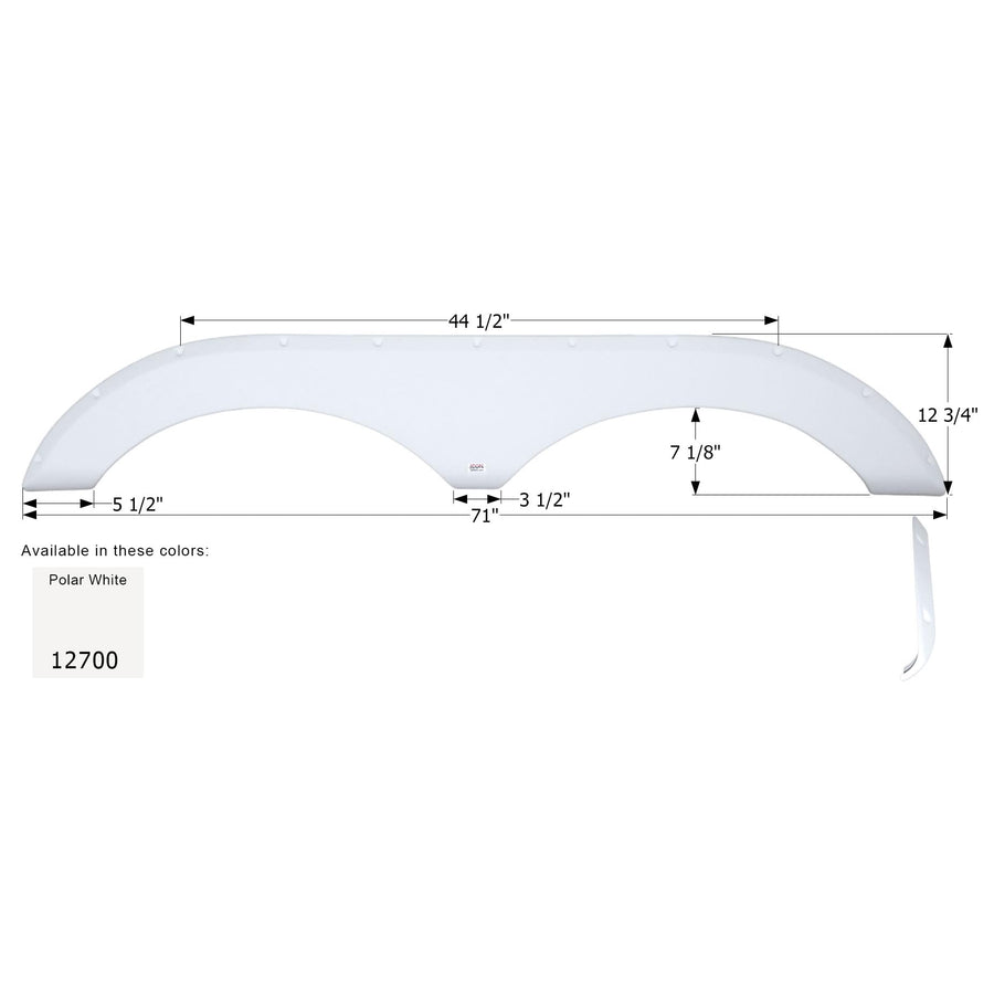 Fender Skirt ICON, Tandem, Pilgrim, FS2700, Polar White