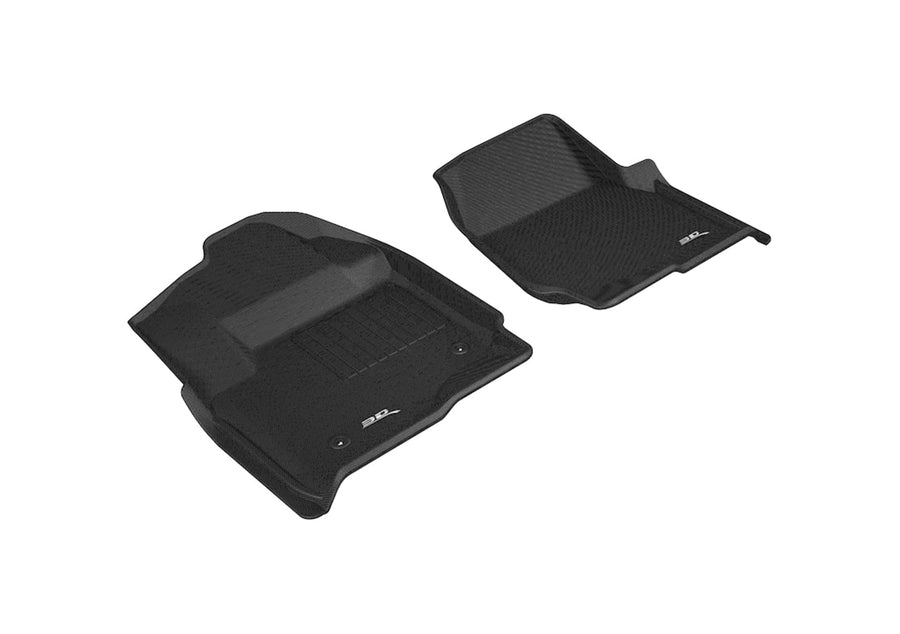 Kagu Floor Mat 3D MAXpider Custom Fit (Black) Compatible with Ford F-250/350/450 Supercab 2017-2026 - Front Row