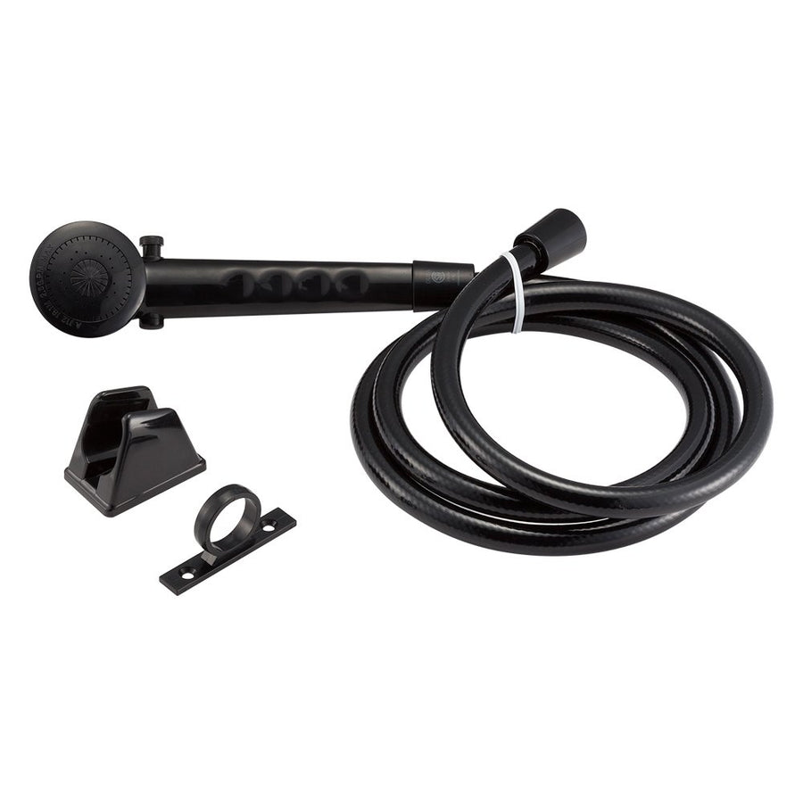 Dura Faucet RV Economical Shower Head DF-SA130-BK and 60-inch Hose Kit - Water-Saving Trickle Switch (Black)