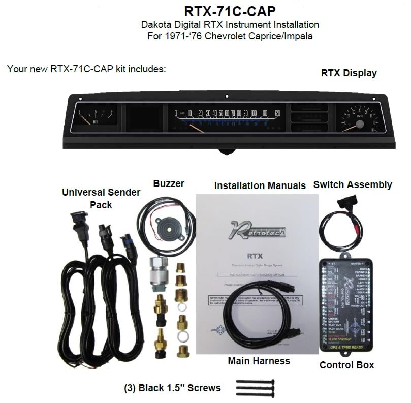 Chevy Caprice / Impala 1971-76 RTX instruments