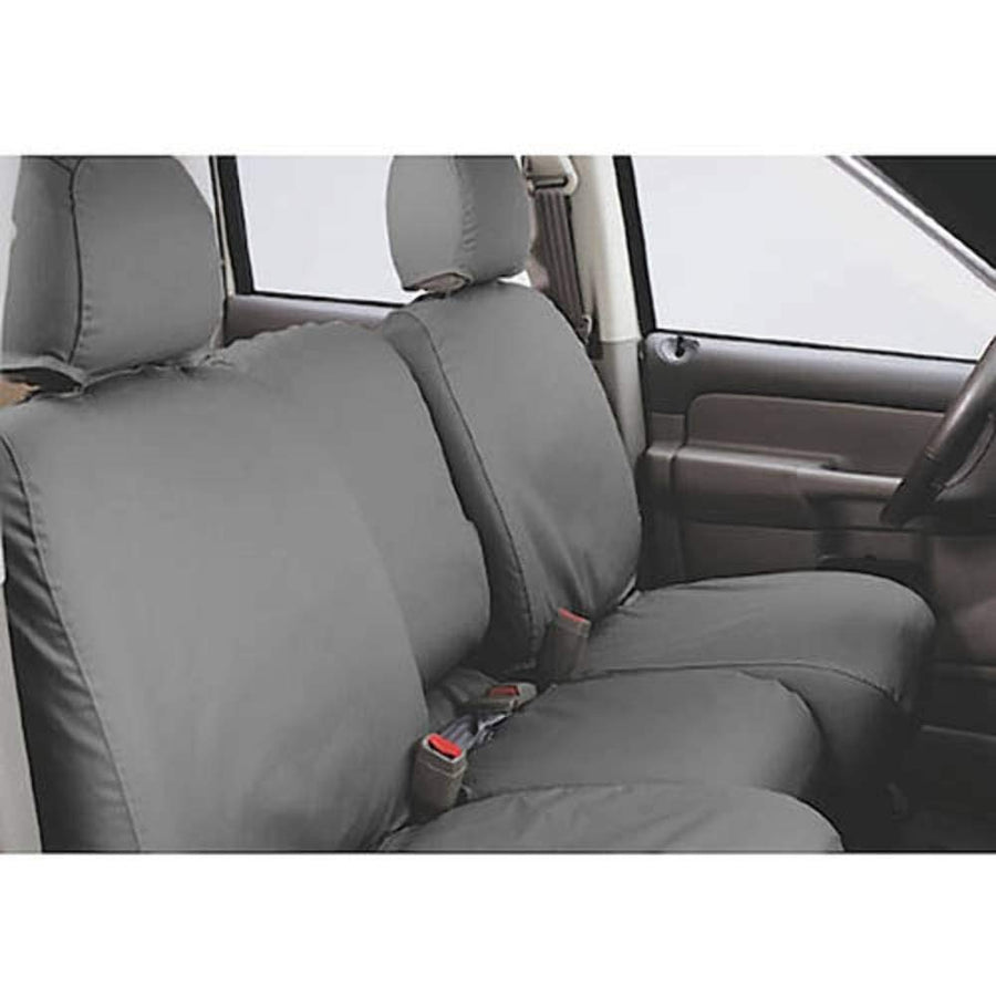 Covercraft Custom Polycotton Seat Covers | Fits 2014-2016 Chevrolet Silverado/GMC Sierra 1500, 2015-2016 Silverado/Sierra 2500/3500 | 1st Row 40/20/40 Bench Seat, Grey