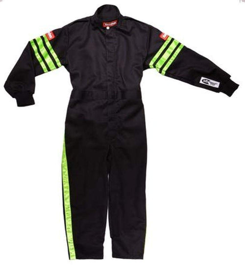 Racing Driver RaceQuip Fire Suit One Piece Single Layer SFI 3.2A/ 1 Green Junior X-Small 1950791