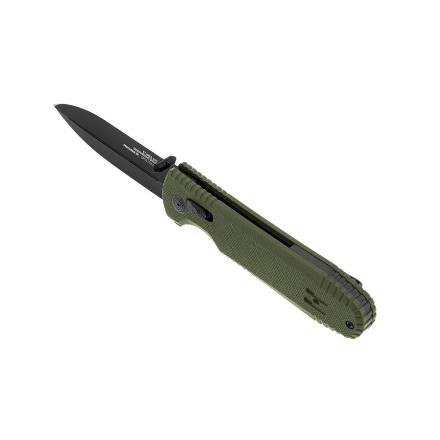 SOG Pentagon XR Quick-Opening Ambidextrous Sharp Pocket Folding Knives with Ultra-Grip G10 handle | CTS XHP Steel, XR Lock, OD Green