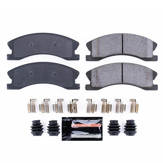 Power Stop Z23-945 Z23 Evolution Sport Carbon Fiber Infused Ceramic Brake Pads with Hardware For Jeep Grand Cherokee 1999-2004 [Model Specific]