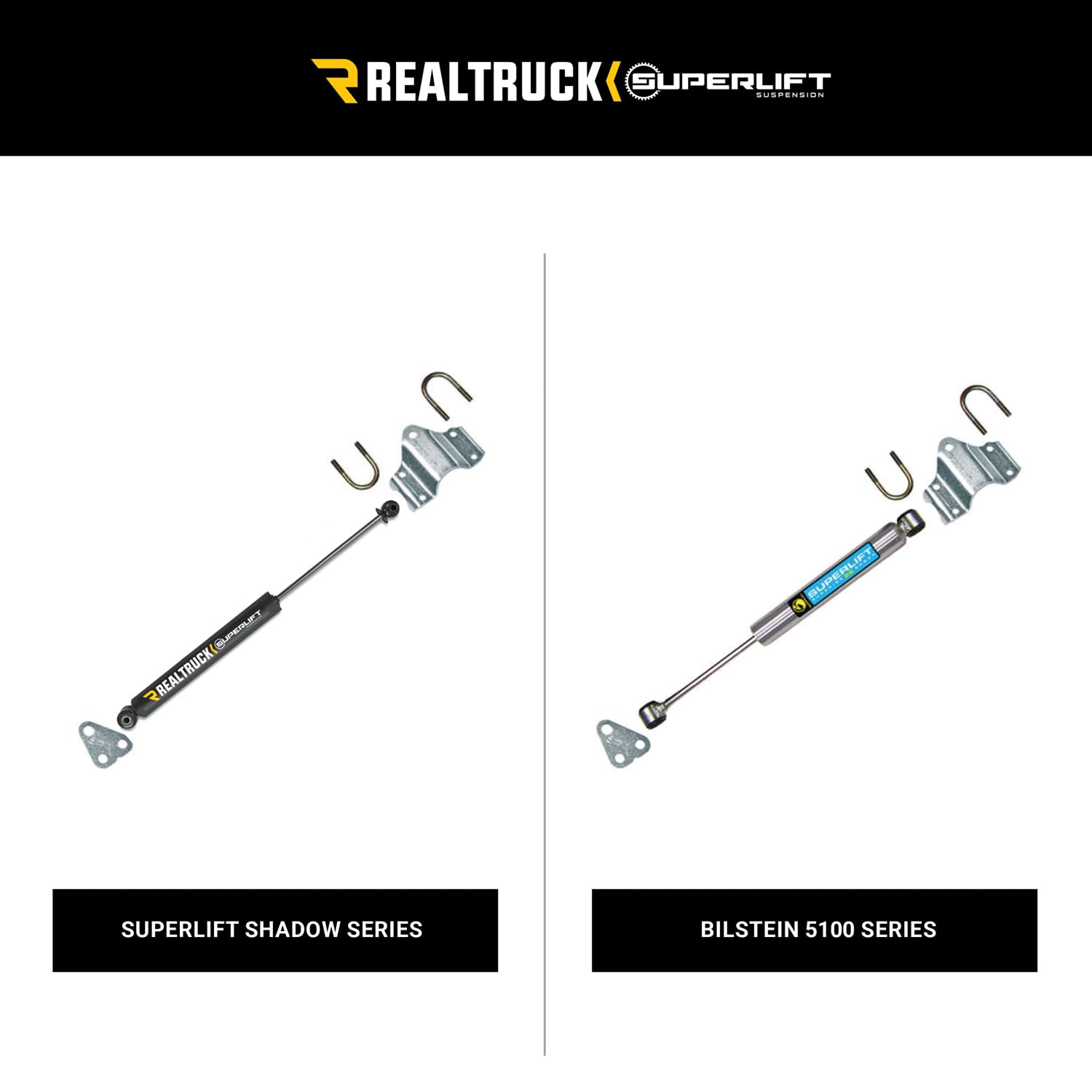 SUPERLIFT SUSPENSION RealTruck High Clearance Stabilizer Kit for Jeep Wrangler JK | Bilstein 5100 Series Cylinder | 92135 | Fits 2007-2018 Jeep Wrangler JK/JKU with 1.5" of Lift or Higher