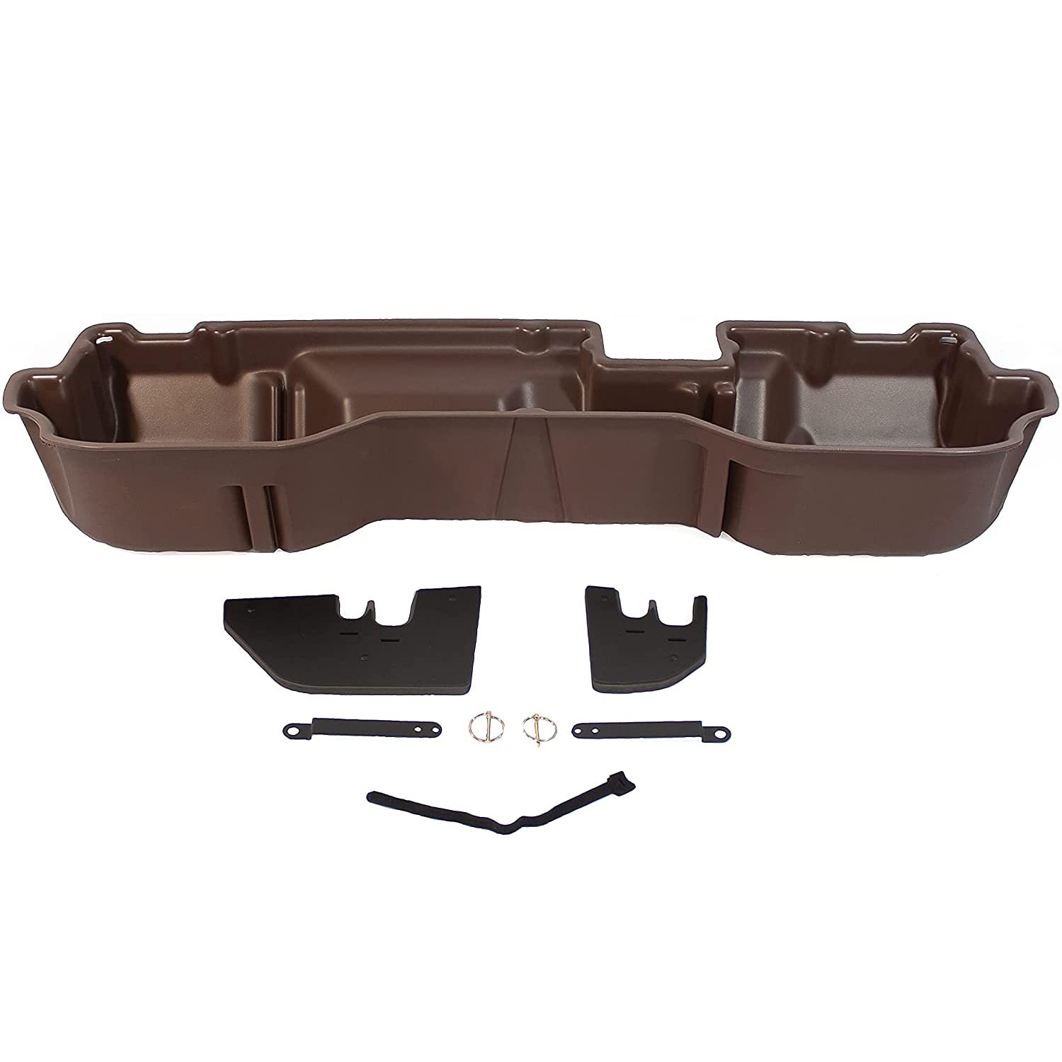 Under Seat Du Ha 30106 Storage System Gun Rifle Fits 2019 to 2022 Dodge Ram 1500 Quad Cab Trucks (New Body Style), Brown