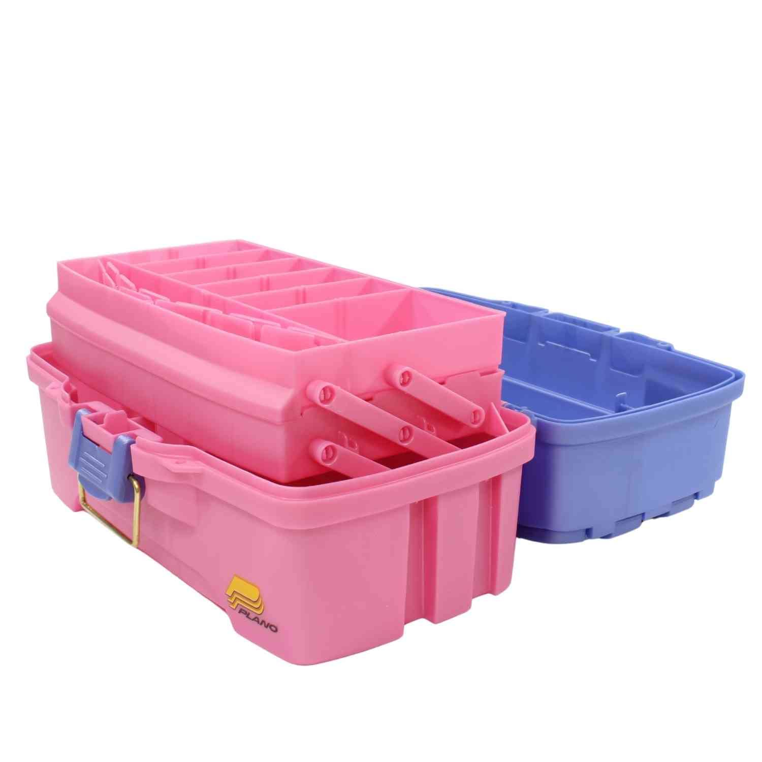 2-Tray Plano Tackle Box with Dual Top Access, Periwinkle/Pink, One Size (620292)