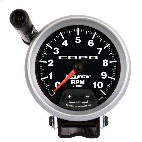 Tachometer AutoMeter Gauge, 3 3/4", 10K RPM, Pedestal W/ Ext. Quick-Lite, Copo (880879)