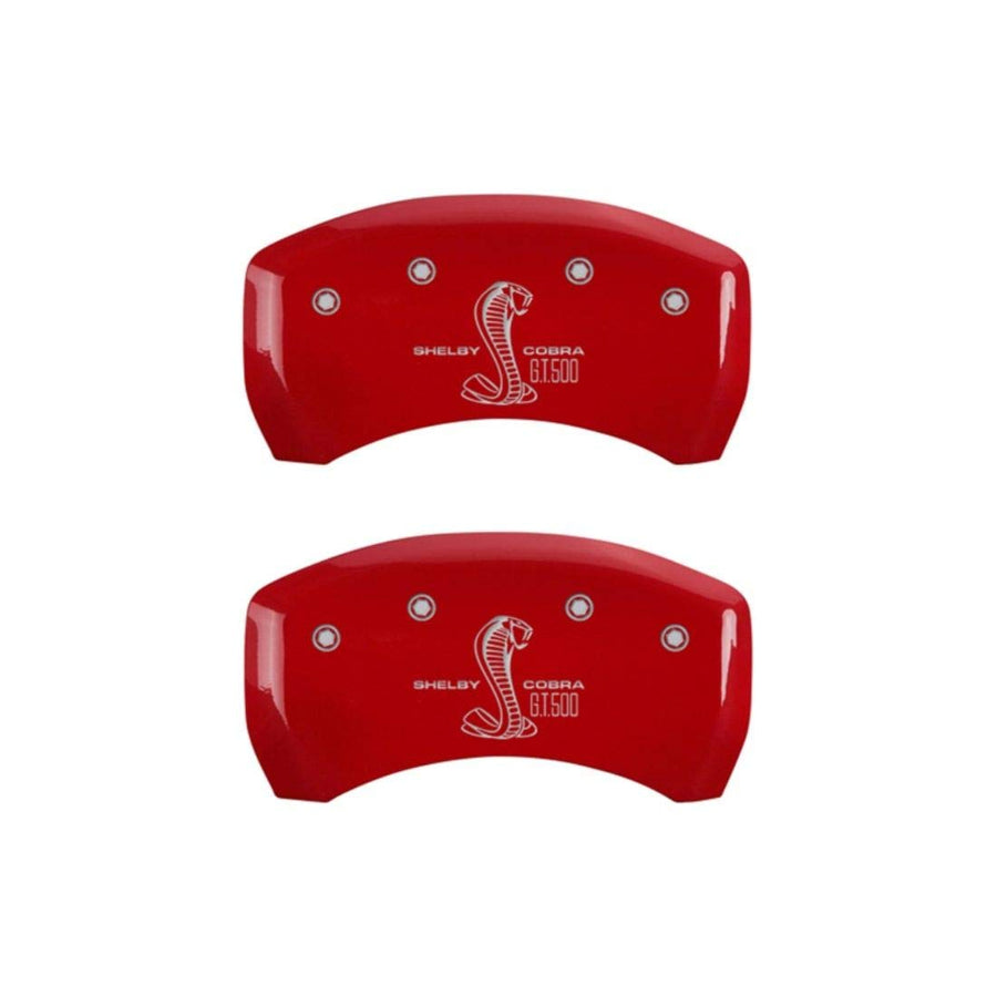 MGP Caliper Covers Red 10010RGT5RD Engraved with Silver GT500 Shelby (Set of 2)