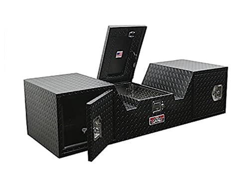 5TH Wheel RV Box 57IN V-Shape, 1 LID, 2 Rear Facing Doors - Black