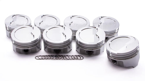 IC887.030 ICON PISTONS Premium Forged D-Cup Piston Set for Oldsmobile 455 V8 Minus 25 cc 4.16 in.